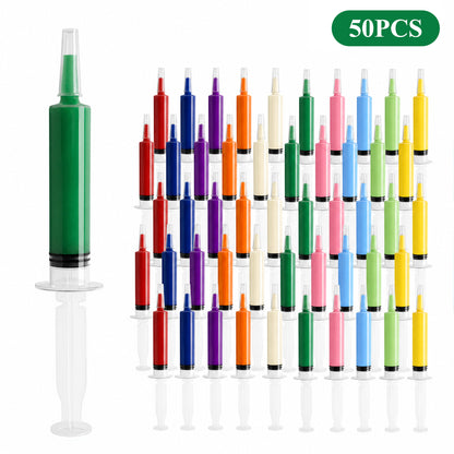 Aifanss Jello Shot Syringes 50 pack, 20ml Plastic Syringes with Tip Caps, Reusable Party Shot Syringes for Halloween, Christmas, Thanksgiving, Bachelorette Party Supplies