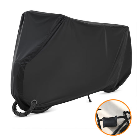 Aifanss Bike Cover, 190D Polyester Bike Cover Waterproof Outdoor with Storage Bag for Mountain Road Bike/Ebik, Black XL Size for bicycle