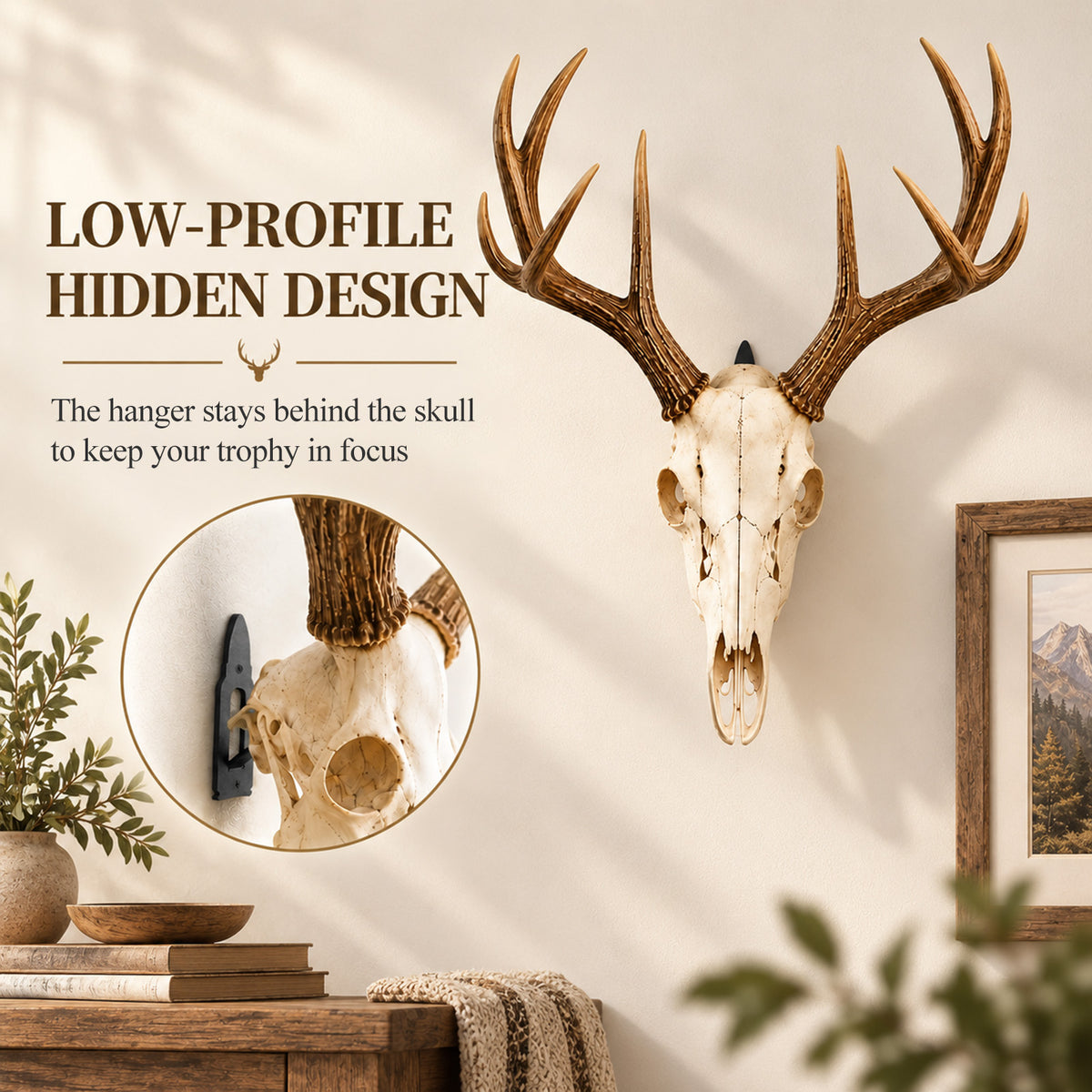 Aifanss Mount Skull Hanger 8 pcs,Black Metal Skull Mount Hanger,for Deer, Mule Deer, Antelope, Coyote & Small Game Skulls Display