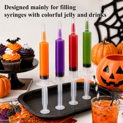 Aifanss Jello Shot Syringes 50 pack, 20ml Plastic Syringes with Tip Caps, Reusable Party Shot Syringes for Halloween, Christmas, Thanksgiving, Bachelorette Party Supplies