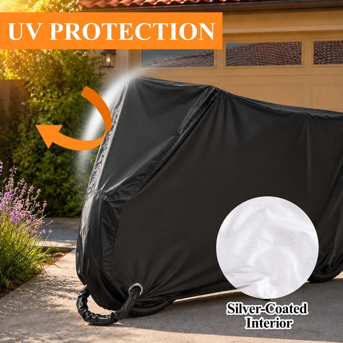 Aifanss Bike Cover, 190D Polyester Bike Cover Waterproof Outdoor with Storage Bag for Mountain Road Bike/Ebik, Black XL Size for bicycle