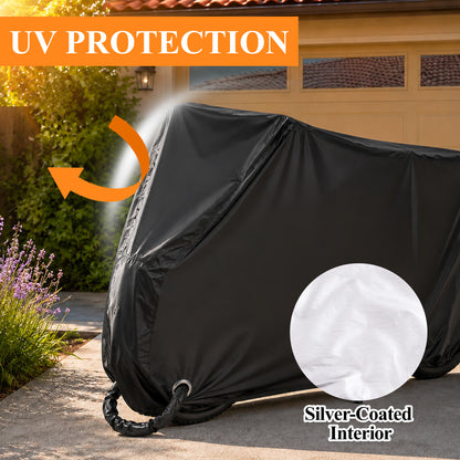 Aifanss Bike Cover, 190D Polyester Bike Cover Waterproof Outdoor with Storage Bag for Mountain Road Bike/Ebik, Black XL Size for bicycle